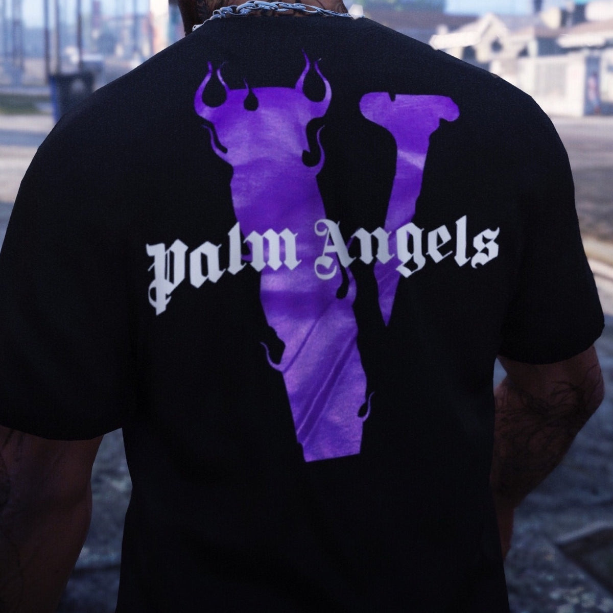 compare stores Authentic Vlone x Palm Angels T-Shirt