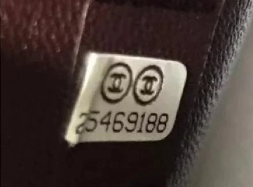 Authentic Chanel bag serial number sticker and date code