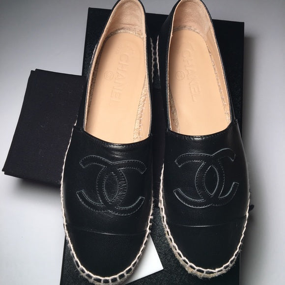 Leather espadrilles Chanel Brown size 35 EU in Leather - 27507015