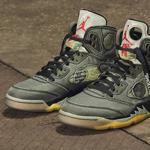 How To Spot Real Vs Fake Off White Jordan 5 Black – LegitGrails