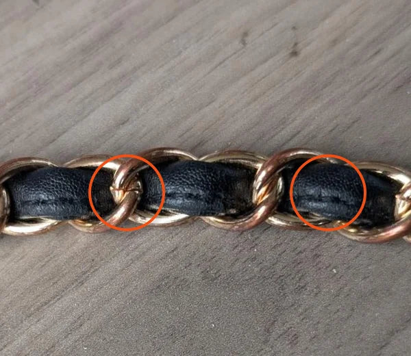Fake Chanel Chain-leather strap construction