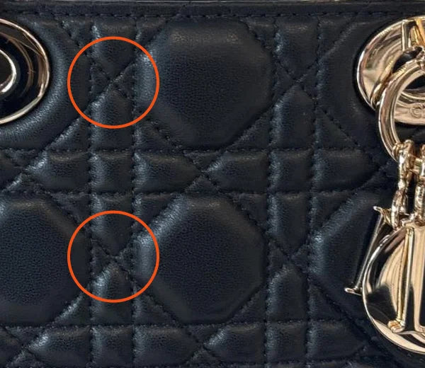 Fake Dior Cannage stitching precision