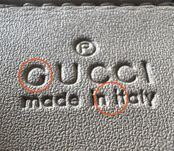 Fake Gucci interior stamp