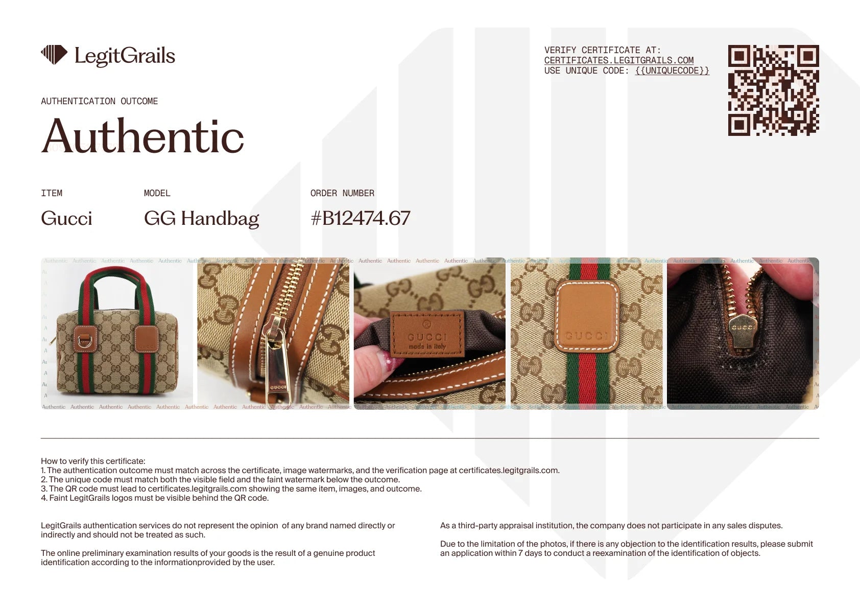 Receive your Chanel Authentication Certificate