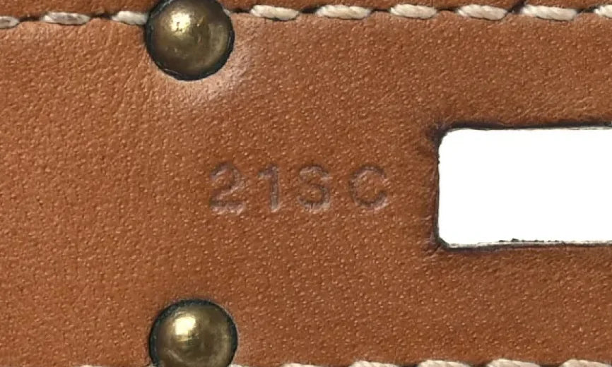 Real Hermes craftsperson's blind stamp
