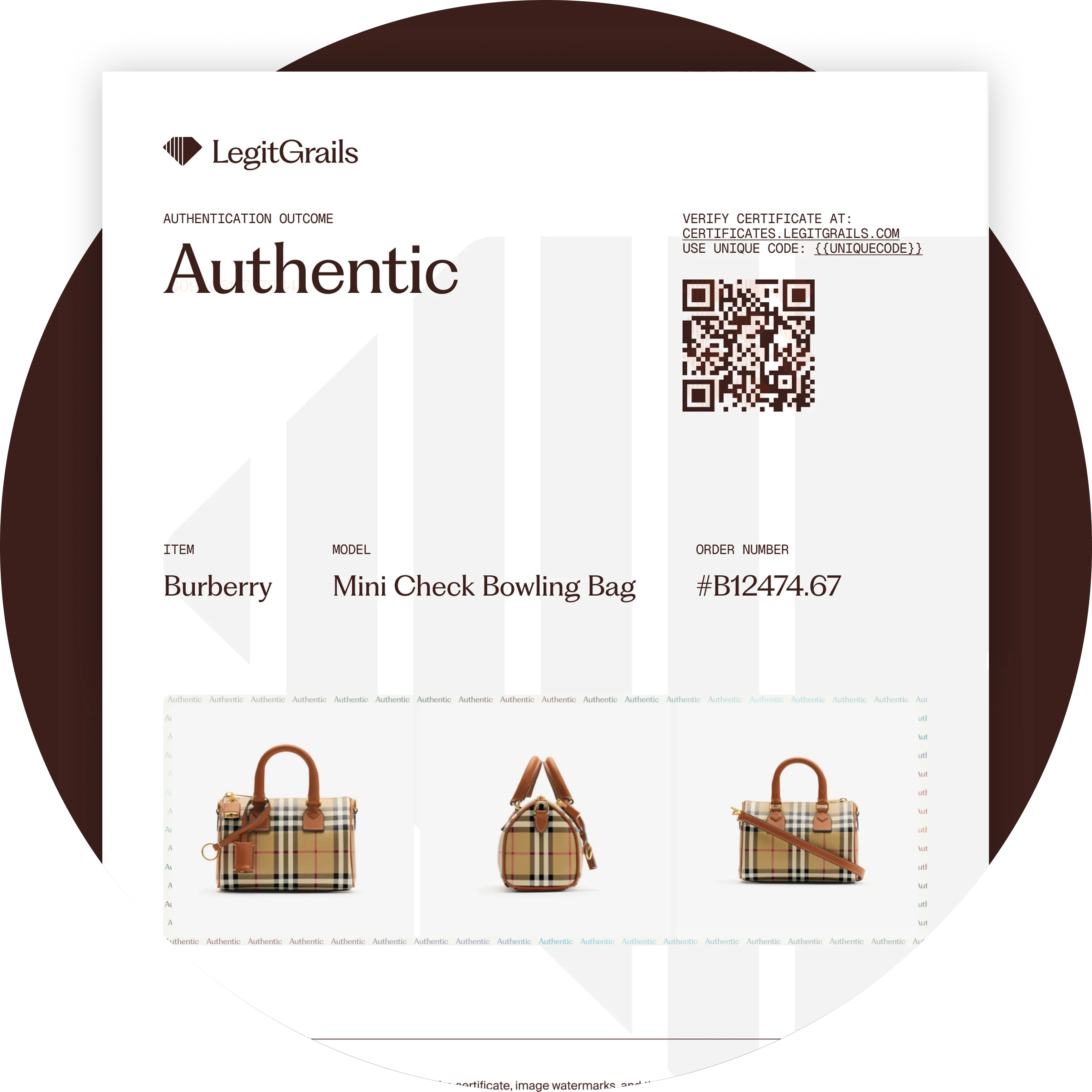 You’ll receive the results via email, including a unique certificate of authenticity
