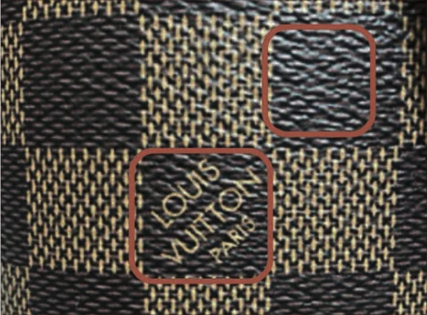How to Identify a Fake Louis Vuitton Bag: Misaligned Monogram Pattern