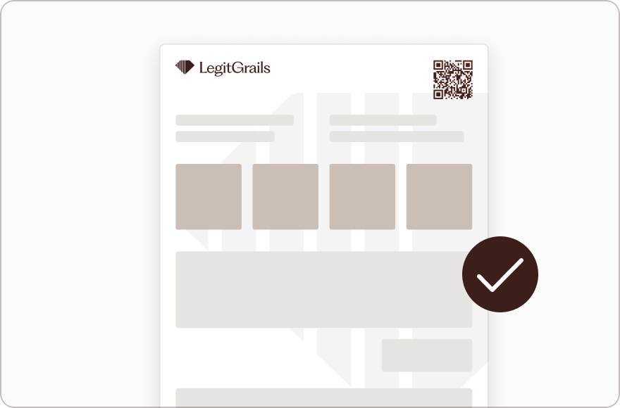 Receive your item Authentication Certificate